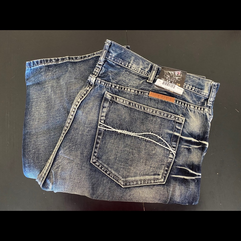 B. Tuff Casey Style Mens Blue Jeans